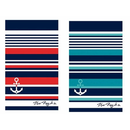 Telo da Mare Secaneta Skot Azzurro Jacquard Velluto