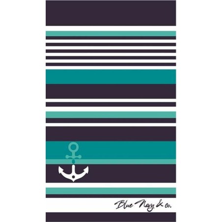 Telo da Mare Secaneta Skot Azzurro Jacquard Velluto