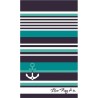 Telo da Mare Secaneta Skot Azzurro Jacquard Velluto