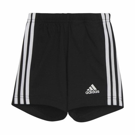 Completo Sportivo per Neonati Adidas Three Stripes Nero Bianco