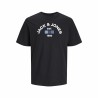 Completo Sportivo per Adulti Jack & Jones Jactheo Ss Nero 2 Pezzi