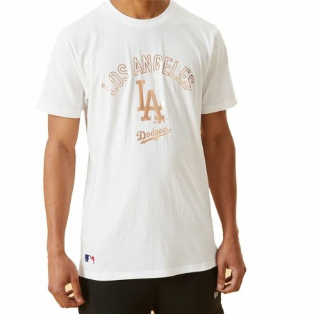 Maglia a Maniche Corte Uomo New Era MLB Metallic Grapich Print Dodger Bianco