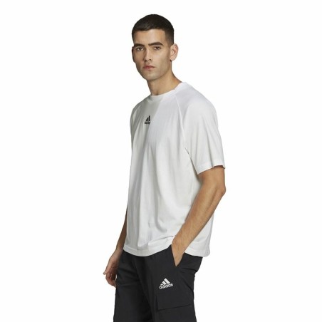 Maglia a Maniche Corte Uomo Adidas Essentials Brandlove Bianco