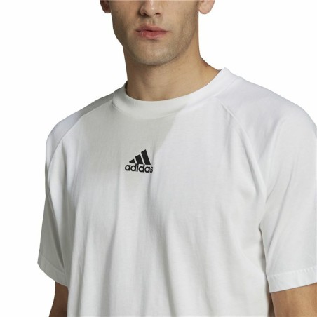 Maglia a Maniche Corte Uomo Adidas Essentials Brandlove Bianco
