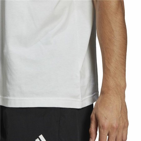 Maglia a Maniche Corte Uomo Adidas Essentials Brandlove Bianco