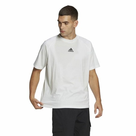 Maglia a Maniche Corte Uomo Adidas Essentials Brandlove Bianco