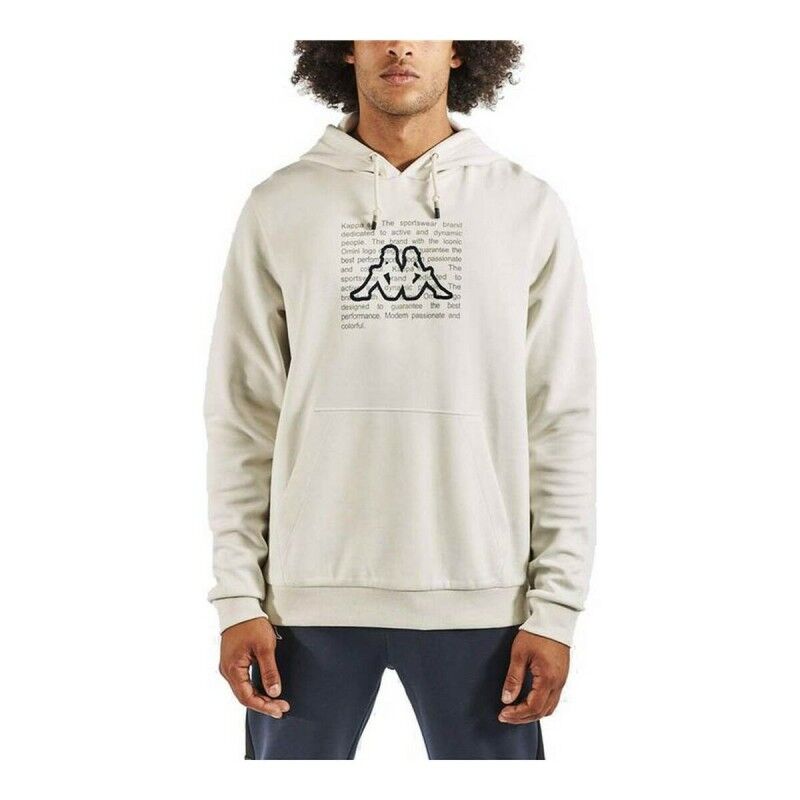 Felpa con Cappuccio Uomo Kappa Iodeli Grigio chiaro Felpa con Cappuccio Uomo Kappa Iodeli Grigio chiaro