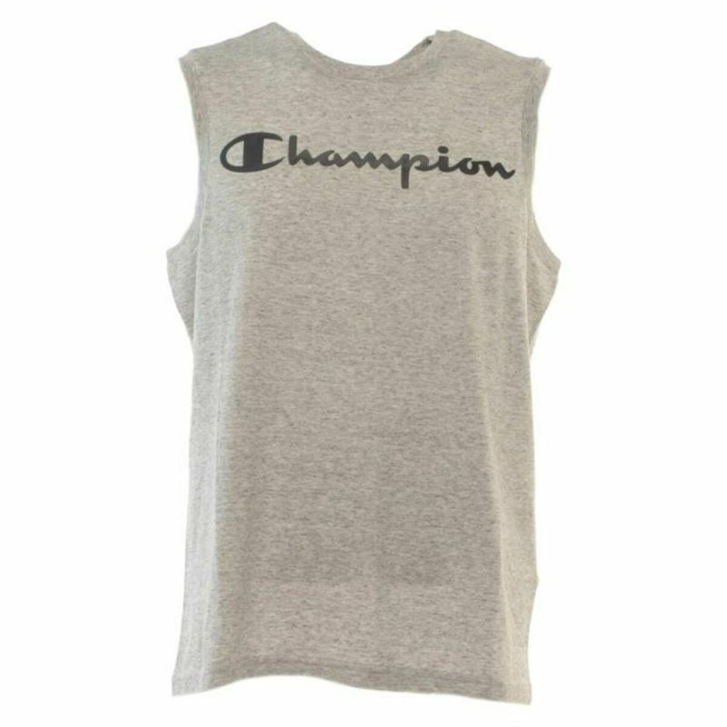 Maglia Smanicata da Uomo Champion Crewneck Grigio Maglia Smanicata da Uomo Champion Crewneck Grigio