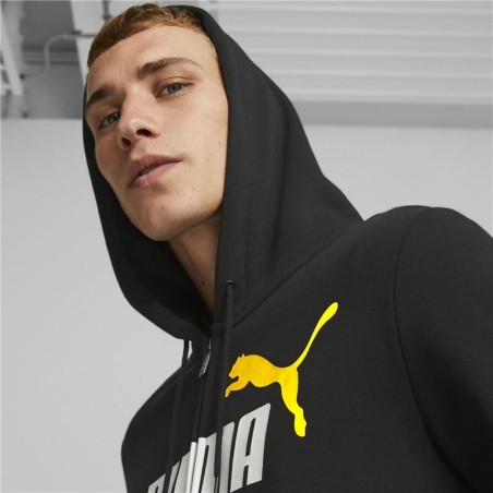 Felpa con Cappuccio Uomo Puma Essentials Two Tone Nero
