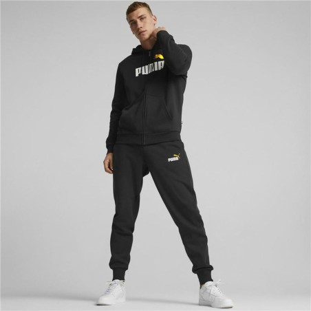 Felpa con Cappuccio Uomo Puma Essentials Two Tone Nero