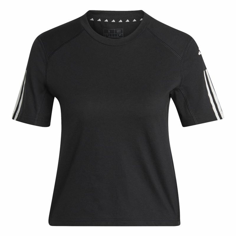 Maglia a Maniche Corte Donna Adidas Powerreact Nero Maglia a Maniche Corte Donna Adidas Powerreact Nero