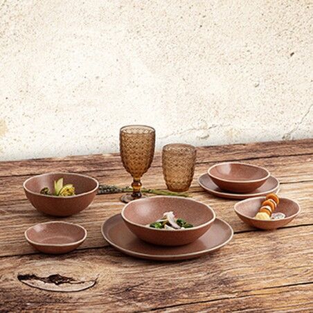 Ciotola per Aperitivi Bidasoa Gio Marrone Ceramica 15 x 4 cm (6 Unità)