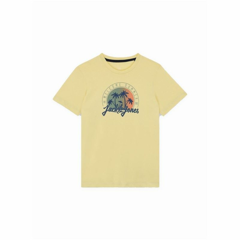 Maglia a Maniche Corte per Bambini Jack & Jones Jjsummer Smu Vibe Tee Giallo