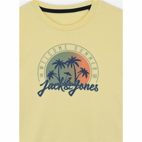 Maglia a Maniche Corte per Bambini Jack & Jones Jjsummer Smu Vibe Tee Giallo