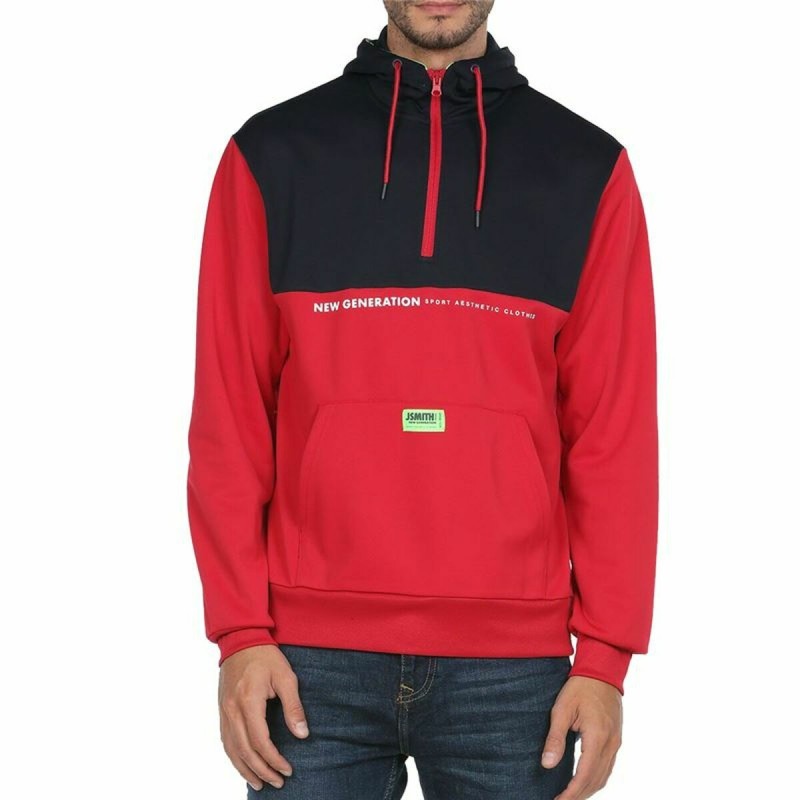 Felpa con Cappuccio Uomo John Smith Siena Rosso Felpa con Cappuccio Uomo John Smith Siena Rosso