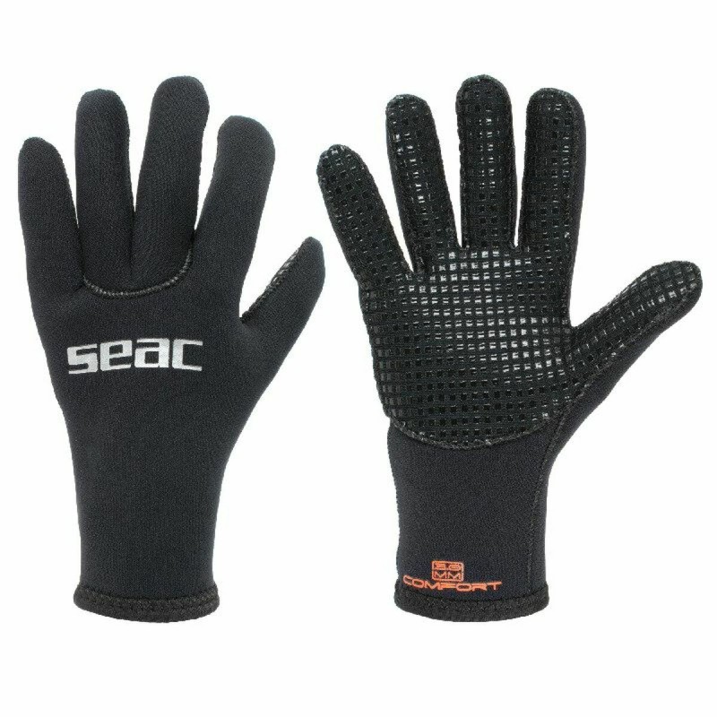 Guanti da immersione Seac Seac Comfort 3 MM Nero Guanti da immersione Seac Seac Comfort 3 MM Nero