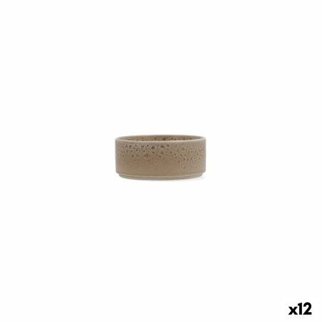 Set da Aperitivo Ariane Porous Beige Ceramica 12 cm (12 Unità)