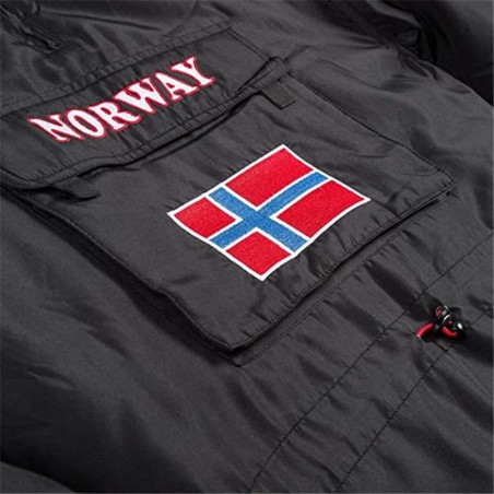 Felpa con Cappuccio Bambino Go & Win Norway Nero