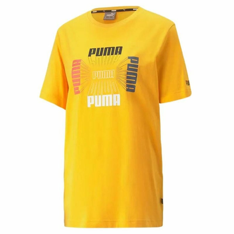 Maglia a Maniche Corte Uomo Puma Essential Logo Repeat Graphic Giallo Maglia a Maniche Corte Uomo Puma Essential Logo Repeat Graphic Giallo