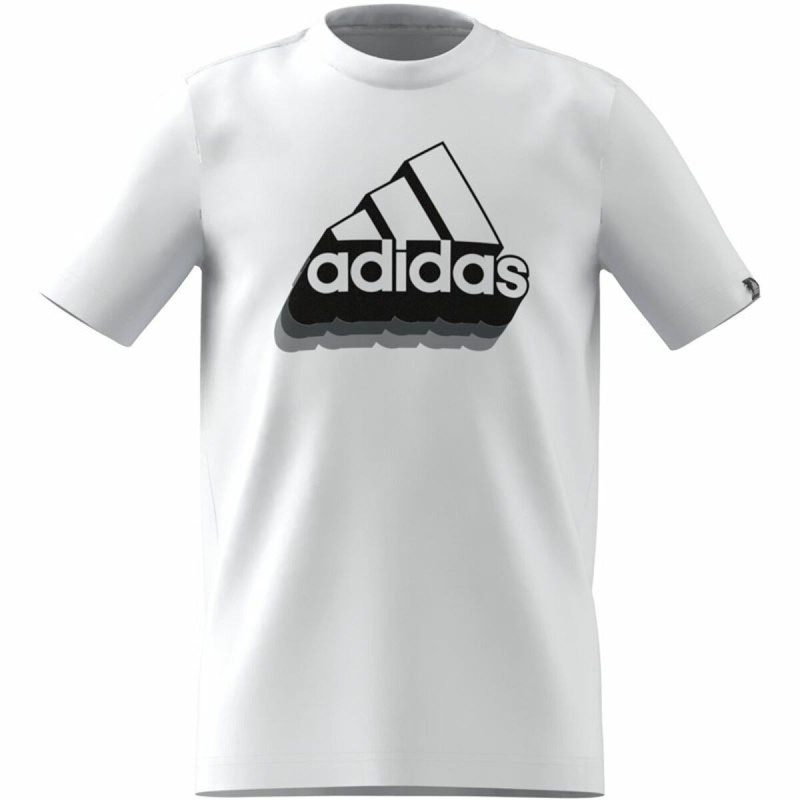 Maglia a Maniche Corte Bambino Adidas B Bos Retro Bianco Maglia a Maniche Corte Bambino Adidas B Bos Retro Bianco