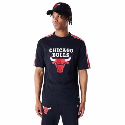 Maglia a Maniche Corte Uomo New Era NBA PANEL OS Chicago Bulls Nero