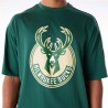 Maglia a Maniche Corte Uomo New Era NBA PANEL OS Milwaukee Bucks Verde Chiaro