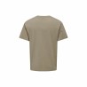 Maglia a Maniche Corte Uomo Only & Sons Onslevi Life Reg Text Desert Marrone Chiaro