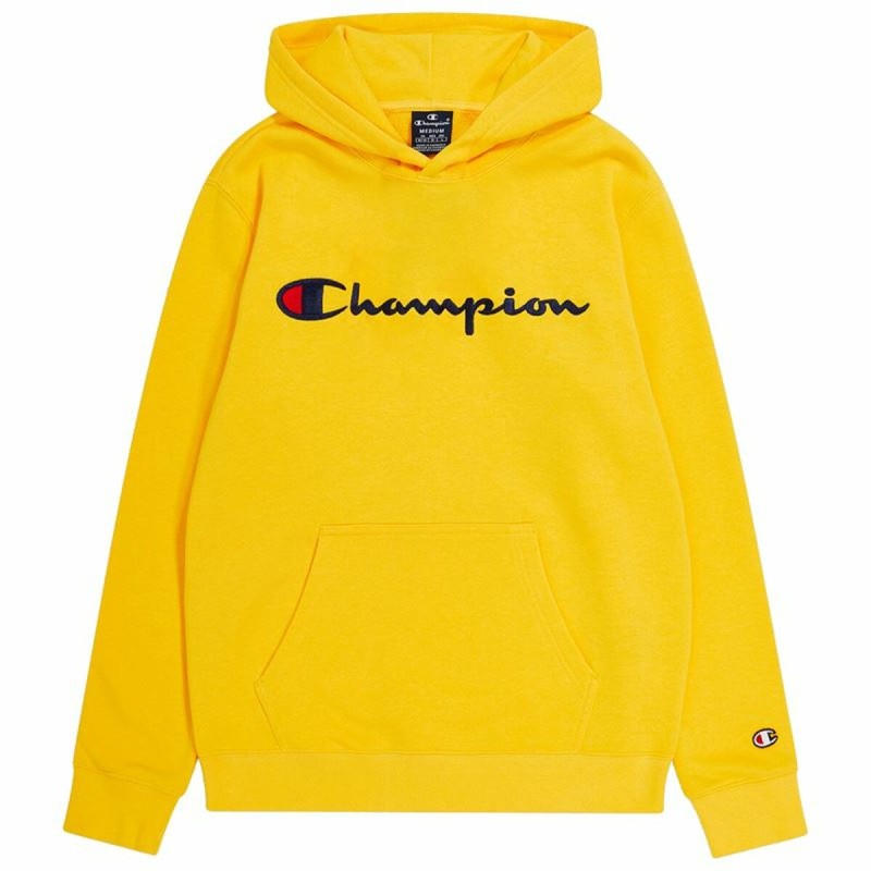 Felpa per Bambini Champion Hooded Giallo Felpa per Bambini Champion Hooded Giallo