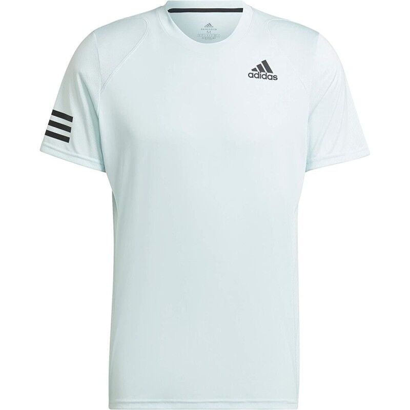 Maglia a Maniche Corte Uomo Adidas Club Tennis 3 Stripes Bianco Maglia a Maniche Corte Uomo Adidas Club Tennis 3 Stripes Bianco