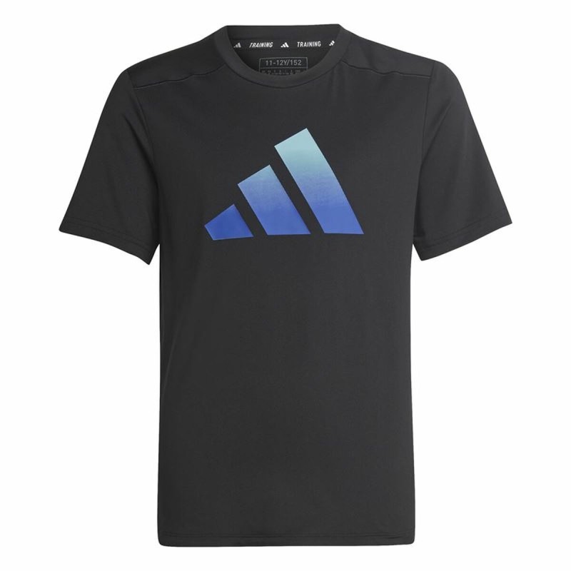 Maglia a Maniche Corte per Bambini Adidas Icons Nero Maglia a Maniche Corte per Bambini Adidas Icons Nero