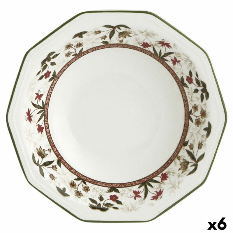 Piatto Fondo Queen´s By Churchill Assam Floreale Ceramica servizio di piatti Ø 20,5 cm (6 Unità) Piatto Fondo Queen´s By Churchill Assam Floreale Ceramica servizio di piatti Ø 20,5 cm (6 Unità)