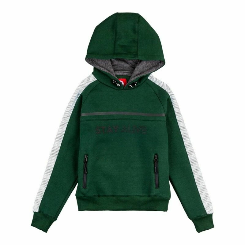 Felpa con Cappuccio Uomo Alphaventure Noky Verde scuro Felpa con Cappuccio Uomo Alphaventure Noky Verde scuro