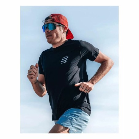 Maglia a Maniche Corte Uomo Compressport Performance Nero