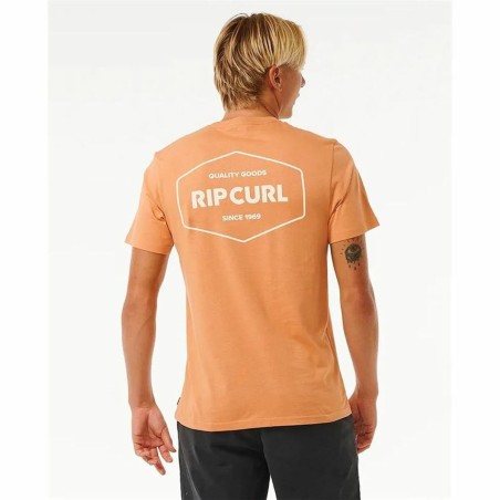 Maglia Sportiva a Maniche Corte Rip Curl Stapler  Marrone Chiaro