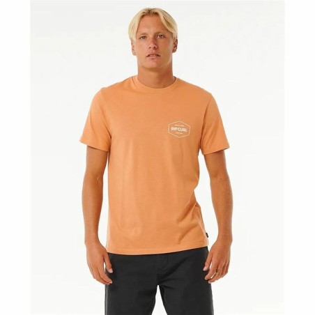 Maglia Sportiva a Maniche Corte Rip Curl Stapler  Marrone Chiaro