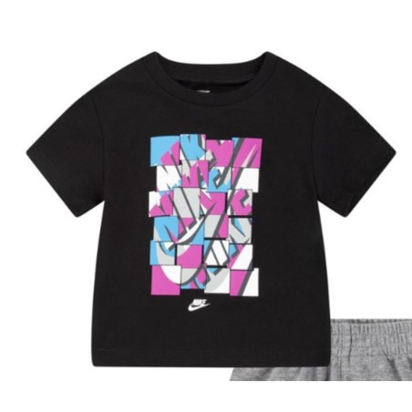 Completo Sportivo per Neonati Nike Nsw Add Ft  Nero Grigio
