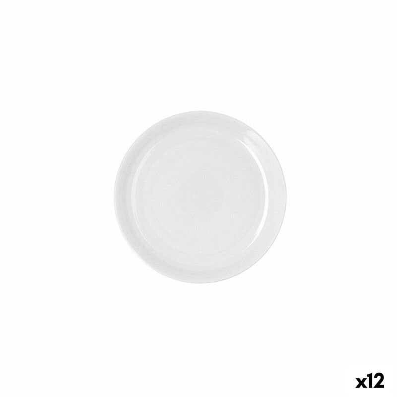 Piatto da pranzo Ariane Artisan Bianco Ceramica Ø 21 cm (12 Unità) Piatto da pranzo Ariane Artisan Bianco Ceramica Ø 21 cm (12 Unità)