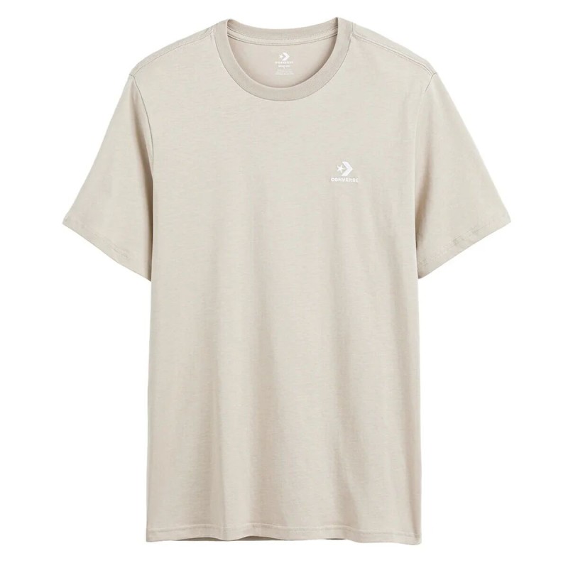 Maglia a Maniche Corte Unisex Converse Classic Fit Left Chest Star Chevron Beige Maglia a Maniche Corte Unisex Converse Classic Fit Left Chest Star Chevron Beige