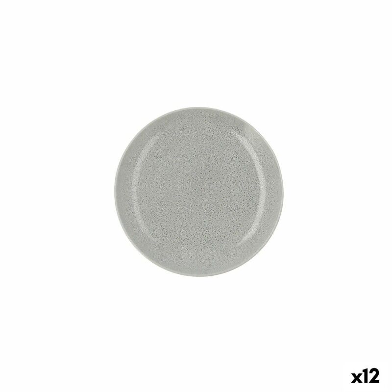 Piatto da pranzo Ariane Porous Verde Ceramica Ø 21 cm (12 Unità) Piatto da pranzo Ariane Porous Verde Ceramica Ø 21 cm (12 Unità)