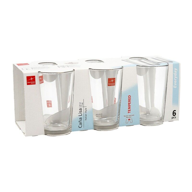 Set di Bicchieri Bormioli Rocco Caña Vetro 220 ml Birra 6 Unità Set di Bicchieri Bormioli Rocco Caña Vetro 220 ml Birra 6 Unità