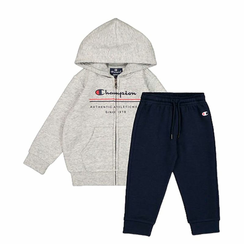 Completo Sportivo per Neonati Champion Grigio 2 Pezzi Completo Sportivo per Neonati Champion Grigio 2 Pezzi