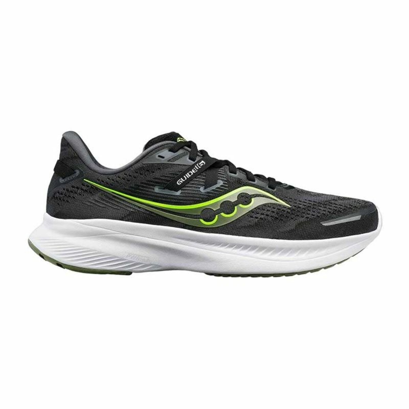 Scarpe da Running per Adulti Saucony Guide 16 Nero Uomo Scarpe da Running per Adulti Saucony Guide 16 Nero Uomo