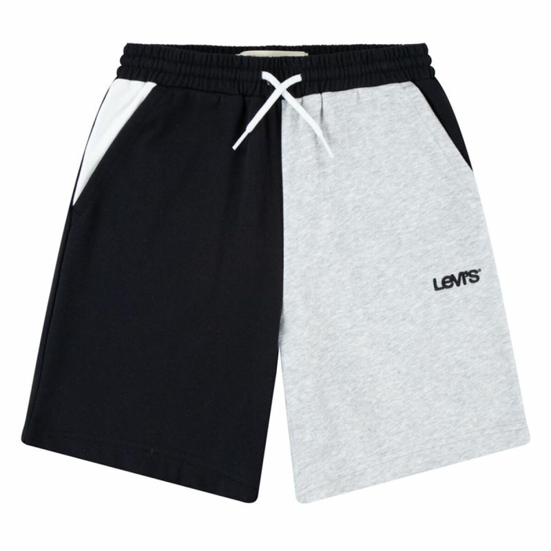 Pantaloncini Sportivi per Bambini Levi's French Terr 63391 Bicolore Nero Pantaloncini Sportivi per Bambini Levi's French Terr 63391 Bicolore Nero