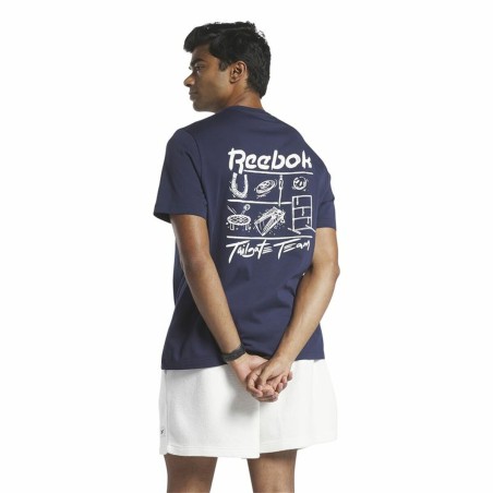 Maglia a Maniche Corte Uomo Reebok GS Tailgate Team Blu scuro