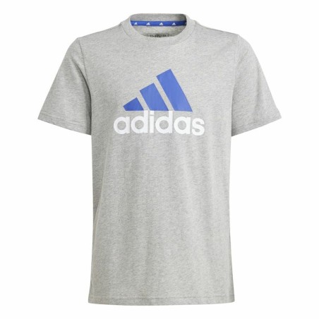 Maglia a Maniche Corte Bambino Adidas Essentials Big Logo Grigio