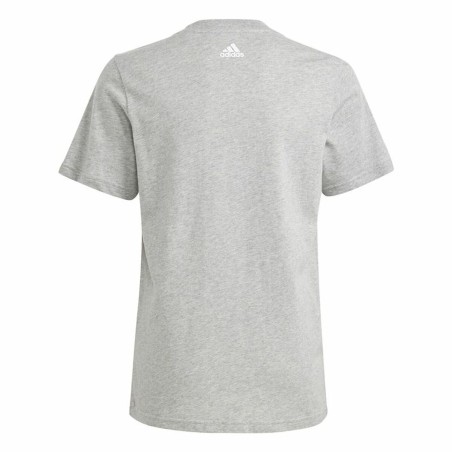 Maglia a Maniche Corte Bambino Adidas Essentials Big Logo Grigio