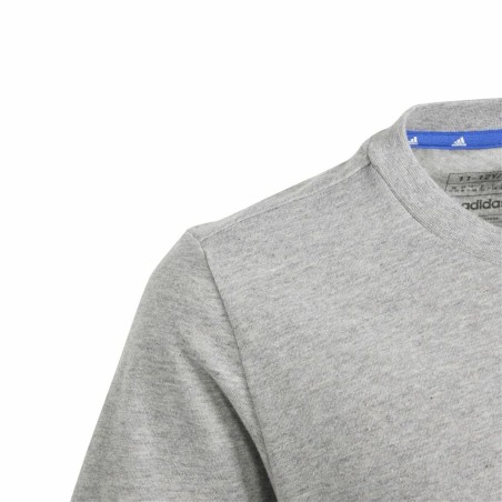 Maglia a Maniche Corte Bambino Adidas Essentials Big Logo Grigio