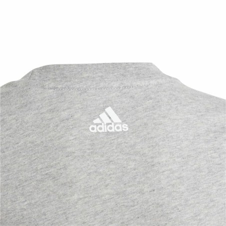 Maglia a Maniche Corte Bambino Adidas Essentials Big Logo Grigio