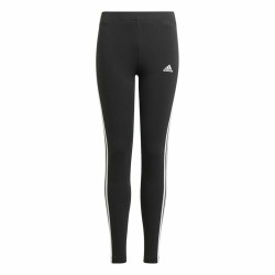 Leggings Sportivi per Bambini Adidas Essentials 3 Stripes Nero