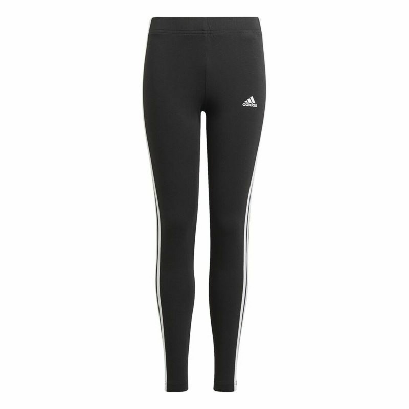 Leggings Sportivi per Bambini Adidas Essentials 3 Stripes Nero Leggings Sportivi per Bambini Adidas Essentials 3 Stripes Nero